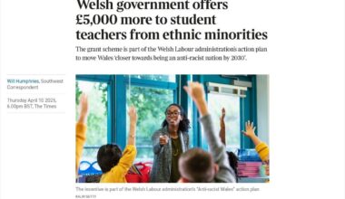 Welsh government offers £5,000 more to student teachers from ethnic minorities