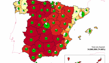 [OC] Population with only Spanish as first language by spanish province, 2021 census survey