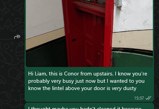 New neighbours just moved in downstairs from me and eh, wow, rude!