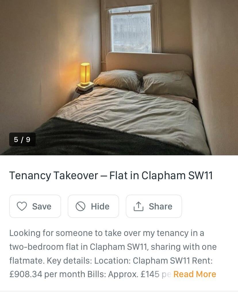 Fancy a bed only accessible by diving for £908 a month exc bills?