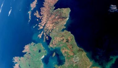 On April 2nd, the European Space Agency's Copernicus Sentinel-3 satellite captured a cloud free image of the British isles