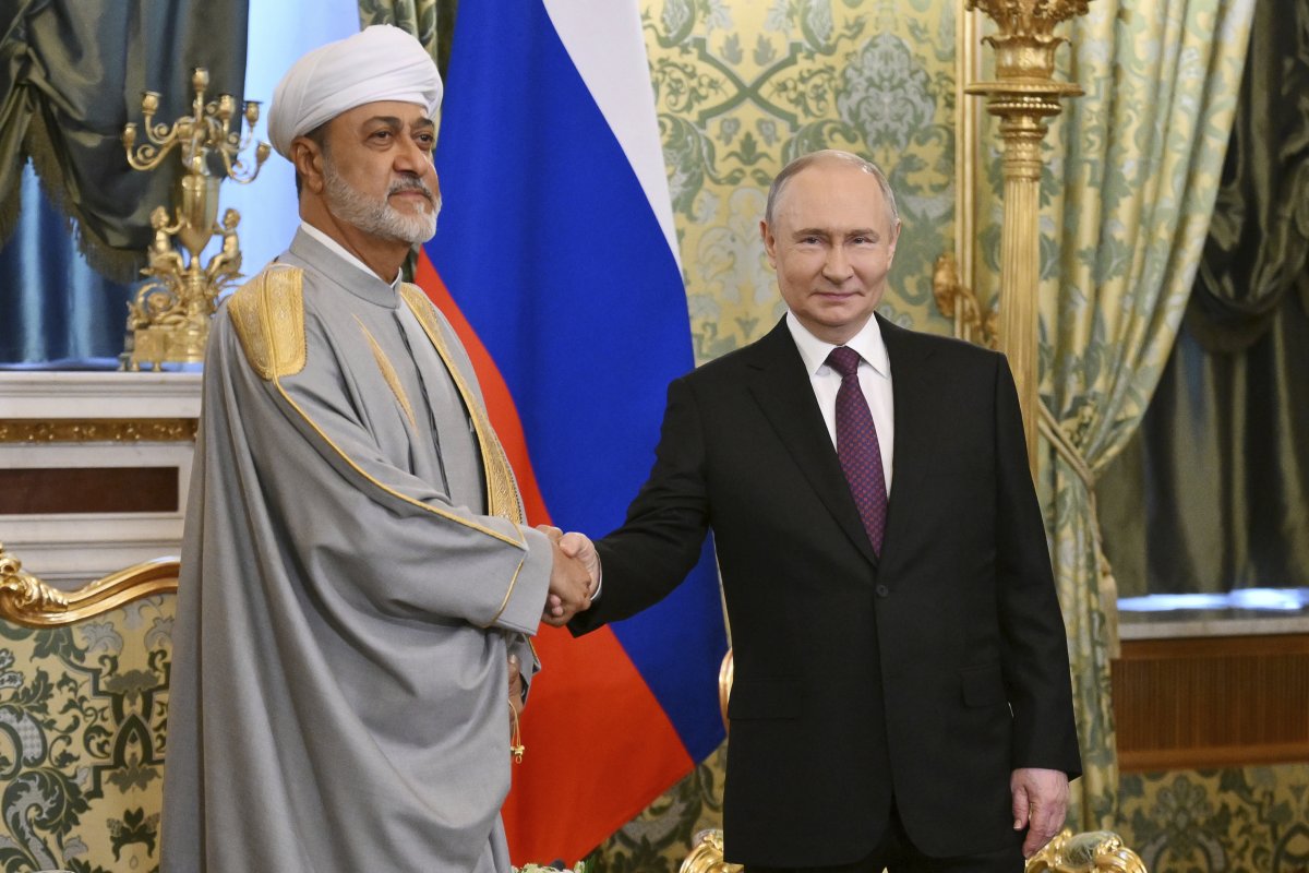 Russian President Putin Oman's Sultan Haitham