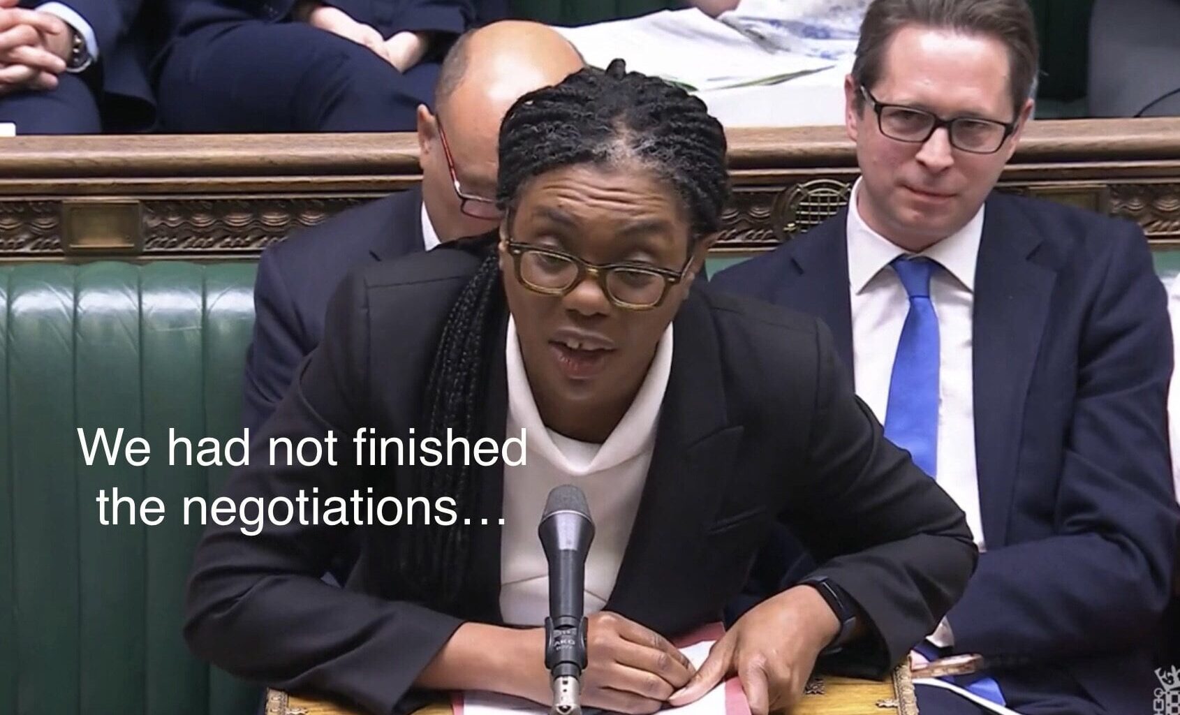 Kemi Badenoch caught in a lie today in Parliament?
