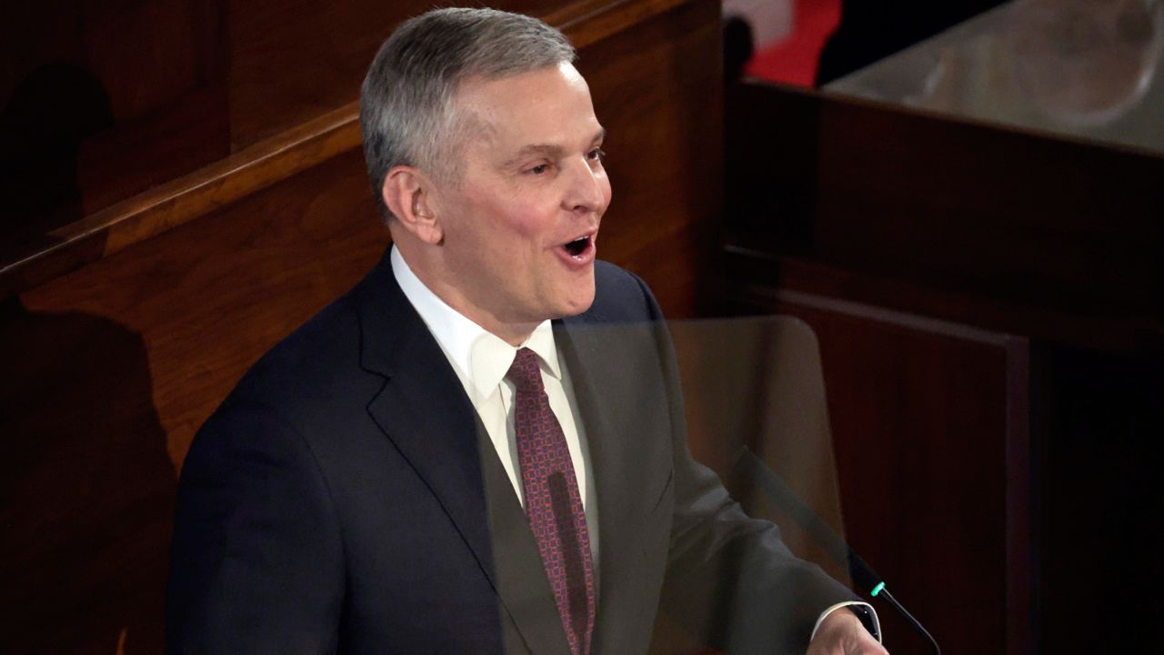 North Carolina Gov. Josh Stein delivers the State of the State address at the Legislative Building, Wednesday, March 12, 2025, in Raleigh N.C. (AP Photo/Chris Seward)
