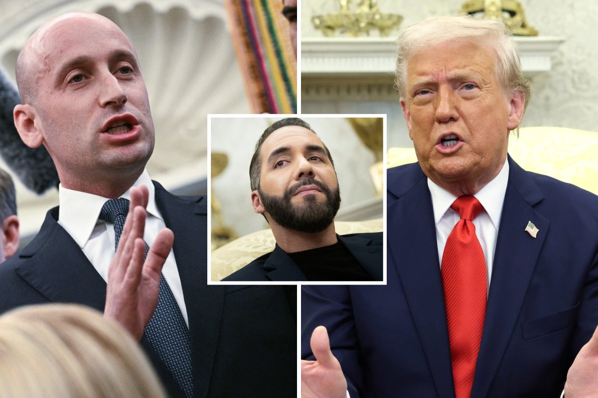 Stephen Miller, Donald Trump and Nayib Bukele