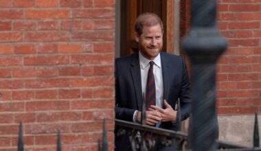 Prince Harry leaving the Royal Courts of Justice