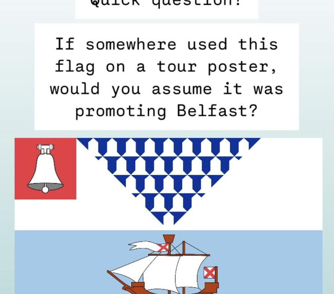 Confused by the flag on a tour poster and need to know I’m not losing it 😂