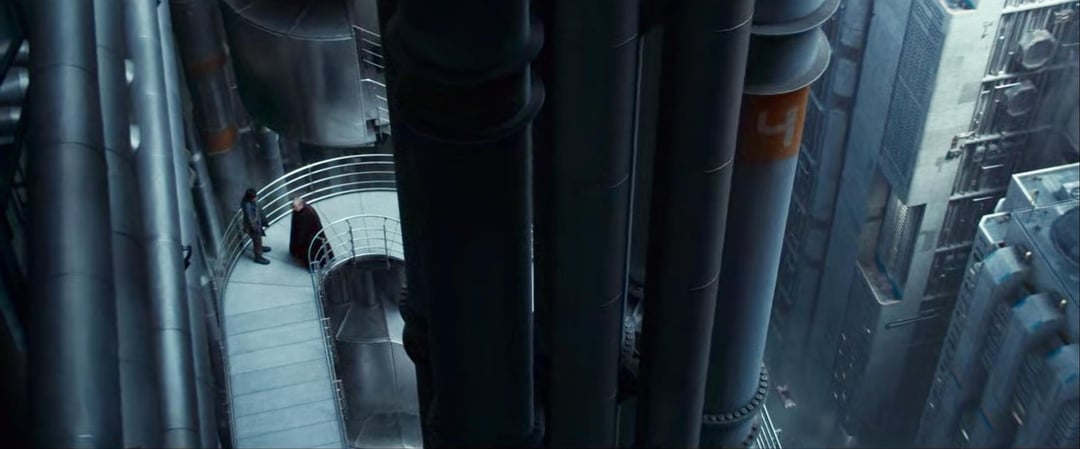 Lloyds of London and the Barbican Estate starring in Andor season 2 episode 4.