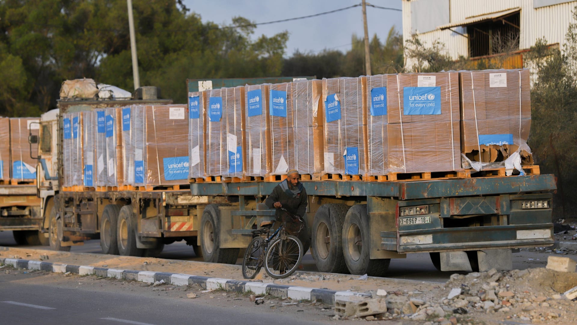 UN-Hilfsgüter für die Gazabewohner. Die Hamas soll solche Lieferungen zu Geld gemacht haben. (Archivbild)