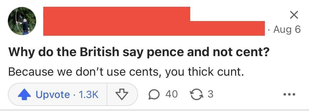 A very British answer 🤣