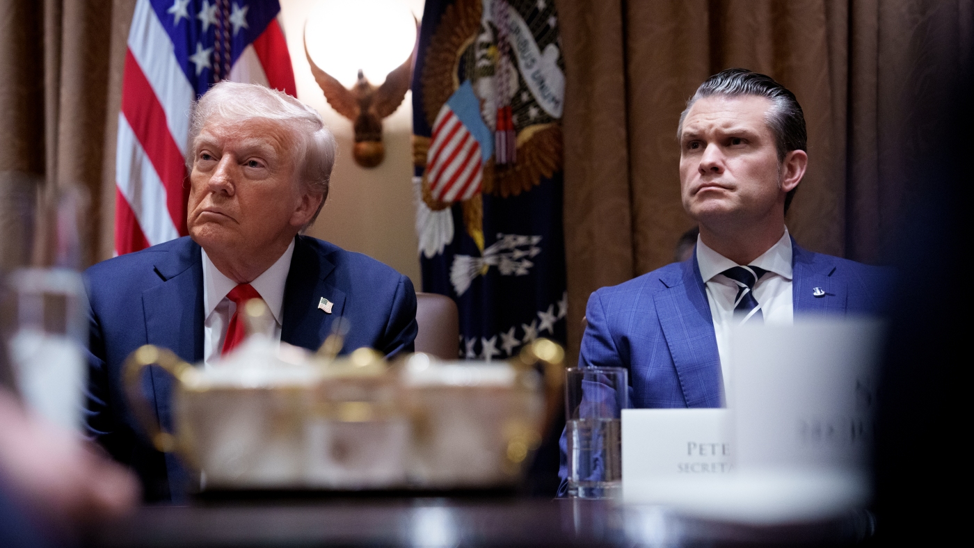 Trump thinks Hegseth will ‘get it together’ amid Pentagon staff chaos : NPR