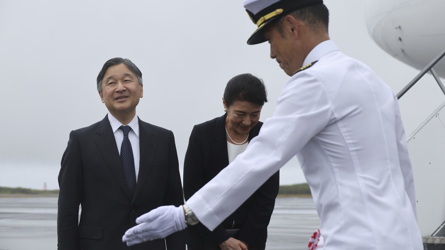 Japanese emperor visits Iwo Jima to honor war dead 80 years after one of WWII's fiercest battles
