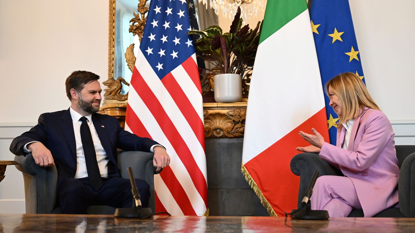 Trump floats US-Europe meeting as Vance visits Italy for 2nd day of talks on tariffs
