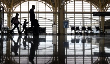 The wing tip of an American Airlines plane strikes another aircraft at a DC airport