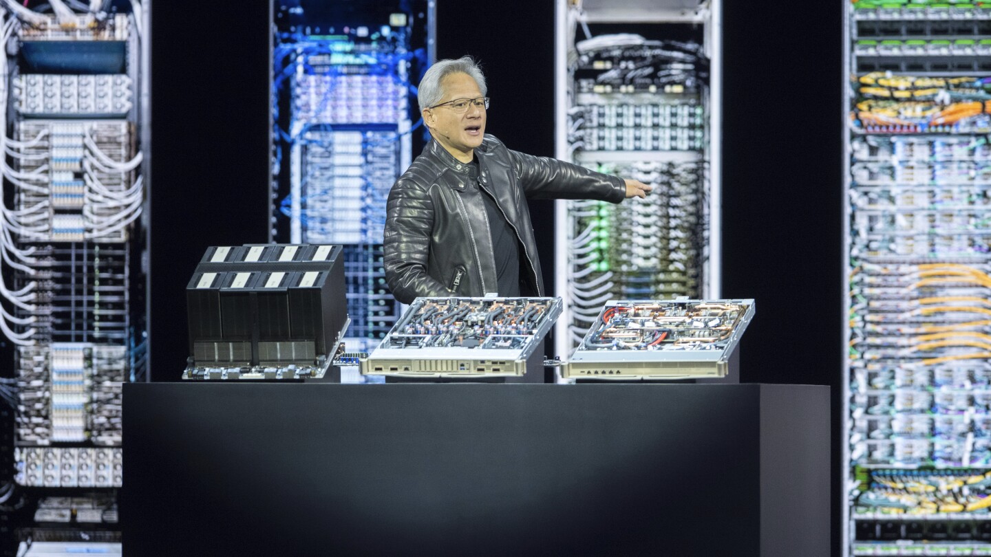 Tech shares fall after Nvidia says new US controls on exports of AI chip will cost it $5.5 billion