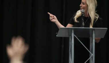 Marjorie Taylor Greene laughs off protests to deliver pro-Trump message at Georgia town hall