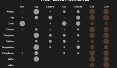 [OC] Comparison of nutrients in milk and plant-based alternatives