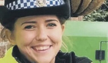 Female cop groped colleague telling him 'you're a big boy' before cupping breast