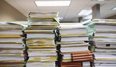 A giant stack of papers