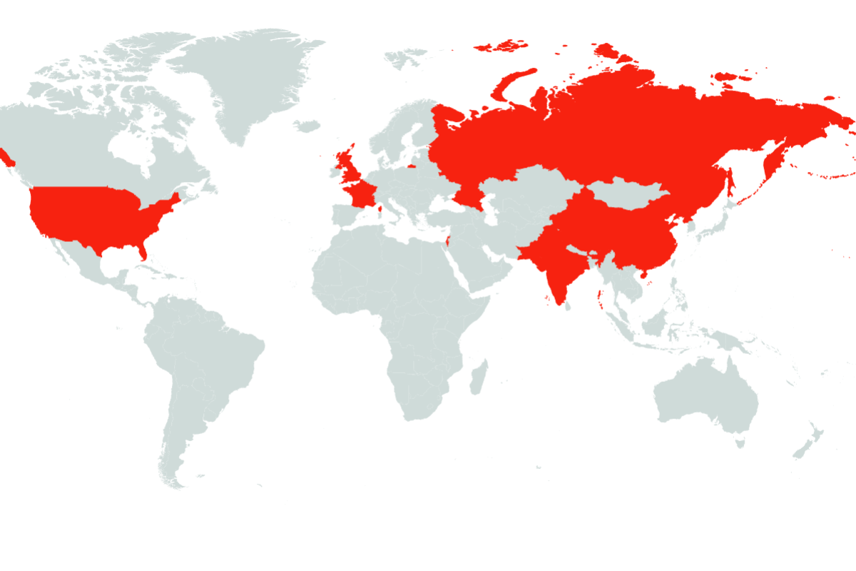 World Map Shows Nuclear Powers As Trump Tries To Stop Iran