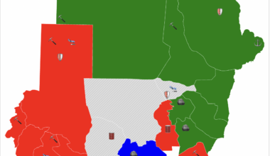 [OC] Sudanese Civil War Territorial Control Map (2025)