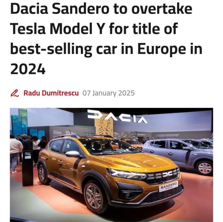 Renault & Dacia are beating Elon!