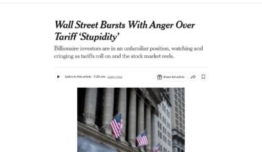 Wall Street Bursts With Anger Over Tariff ‘Stupidity’