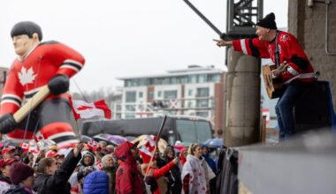 ‘Hands off’: Across Canada, protesters rally against Trump