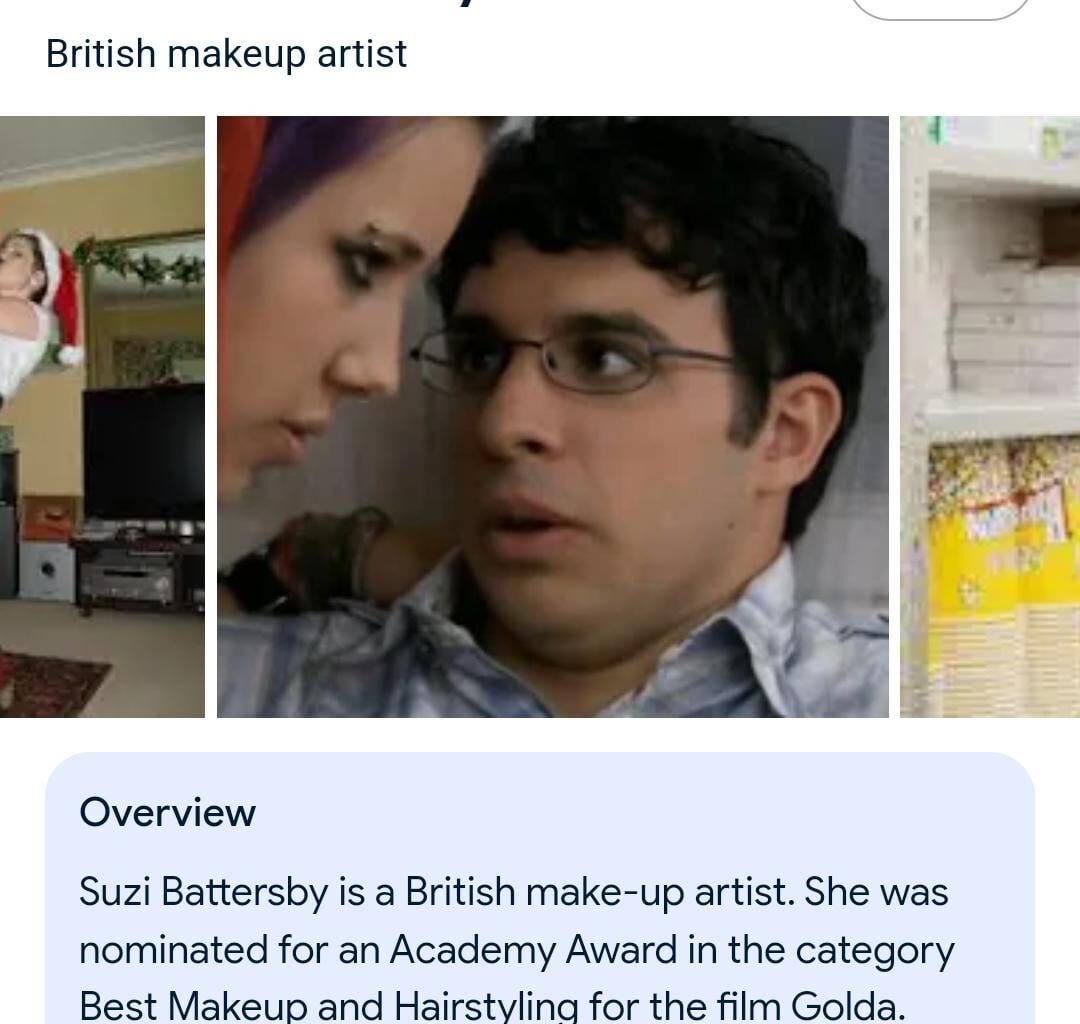 TIL the Punk girl from the caravan club episode of The Inbetweeners is and Oscar nominated makeup artist.