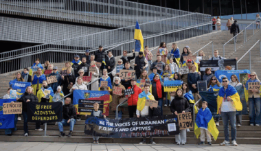 Ukrainians in Denmark rally for the release of Ukrainian POWs