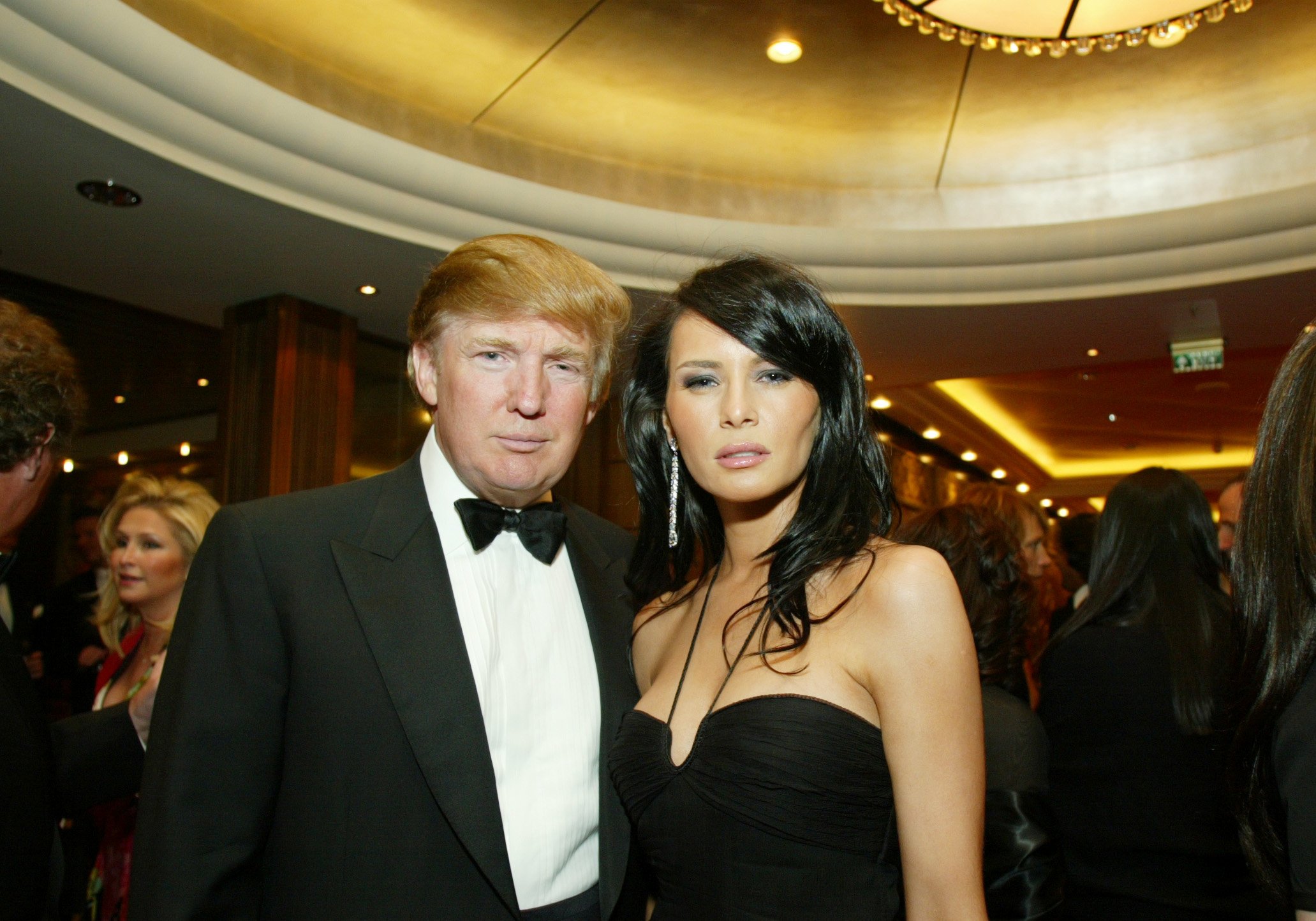 Donald Trump and Melania Knauss at a charity gala.