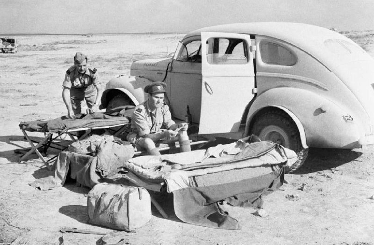 Alan Moorehead and Alexander Clifford on assignment in north Africa earlier in the war