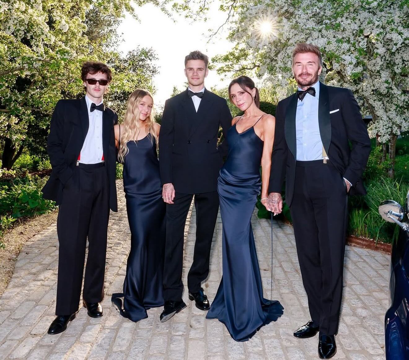 David Beckham and family at his 50th birthday celebration.