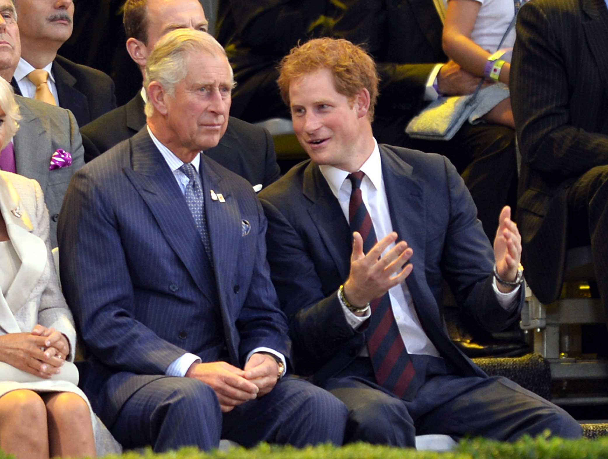 Prince Charles and Prince Harry at the Invictus Games opening ceremony.