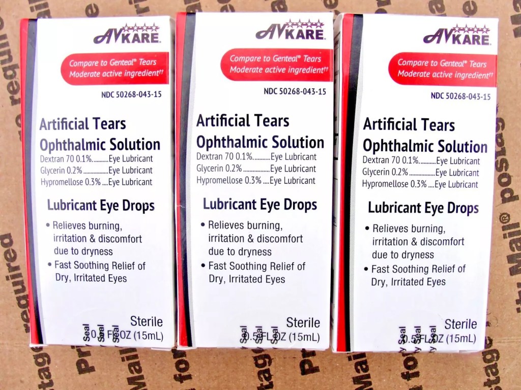 AvKare Artificial Tears Ophthalmic Solution.
