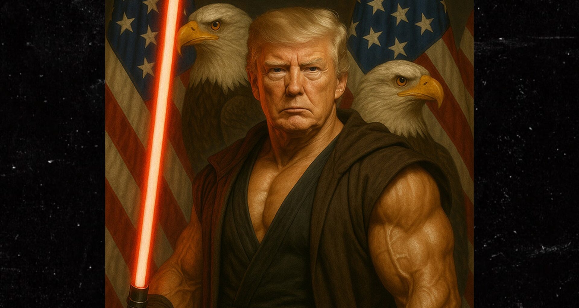 Donald Trump Shown As Ripped Sith Lord in A.I. Photo Posted by White House