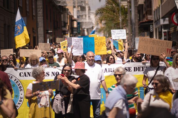 Anti Tourism & housing crisis demonstration in Tenerife