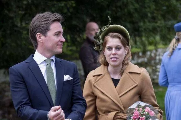 Princess Beatrice with her husband