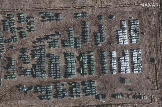 Satellite images from 2021 appear to show the presence of a large ground forces deployment on the northern edge of the town of Yelnya, in Russia, near the Ukrainian border
