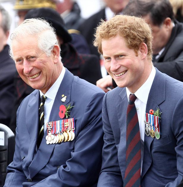 King Charles and Prince Harry smiles as they attend a memorial service