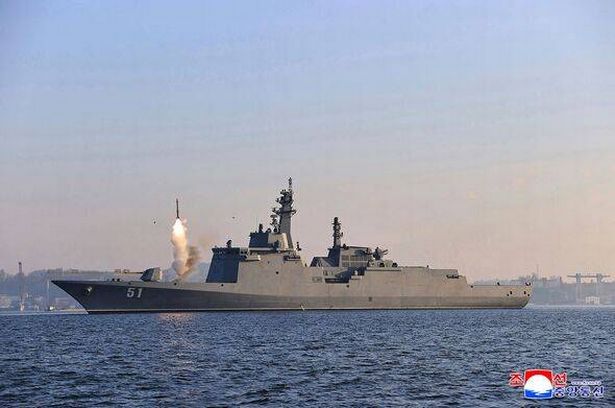 Test-firings from newly launched destroyer Choe Hyon