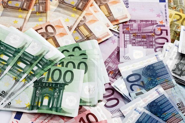 Euro banknotes