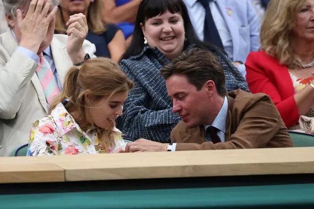The couple looked cosy in their seats in the Royal Box 