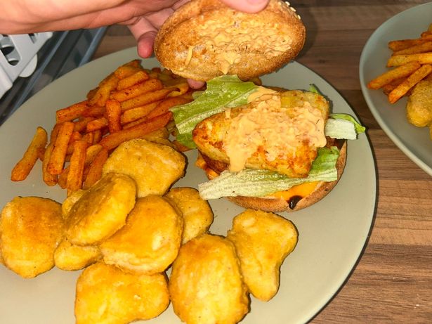 The Snackster spicy burger includes a hashbrown unlike McDonald's