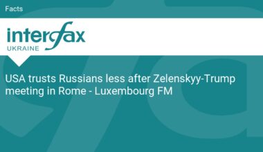 USA trusts Russians less after Zelenskyy-Trump meeting in Rome