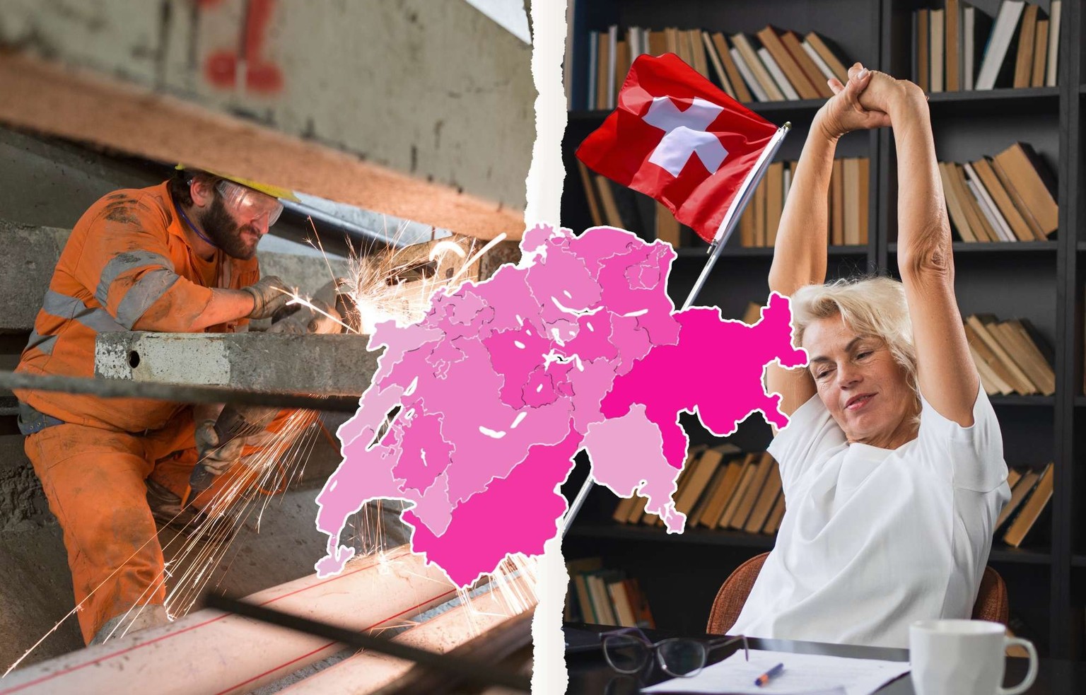 Que canton travaille le moins en Suisse? Selon les chiffres de l'OFS, Genève effectue en moyenne le moins d'heures hebdomadaires dans les secteurs tertiaire et secondaire.