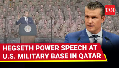 Pete Hegseth's Astounding Speech For US Troops In Qatar