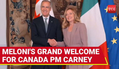 'Welcome To Italy': Meloni Honours Trump Rival; Grand Welcome For Canada's Carney In Rome