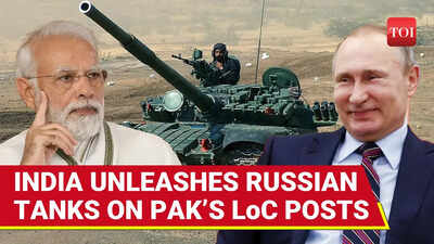 Indian Army Uses Russian Tanks To Crush Pakistani Posts At LoC; Ferocious Border Action By T-72