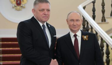 Fico shakes Putin’s hand as Russia’s war victory parade kicks off – POLITICO